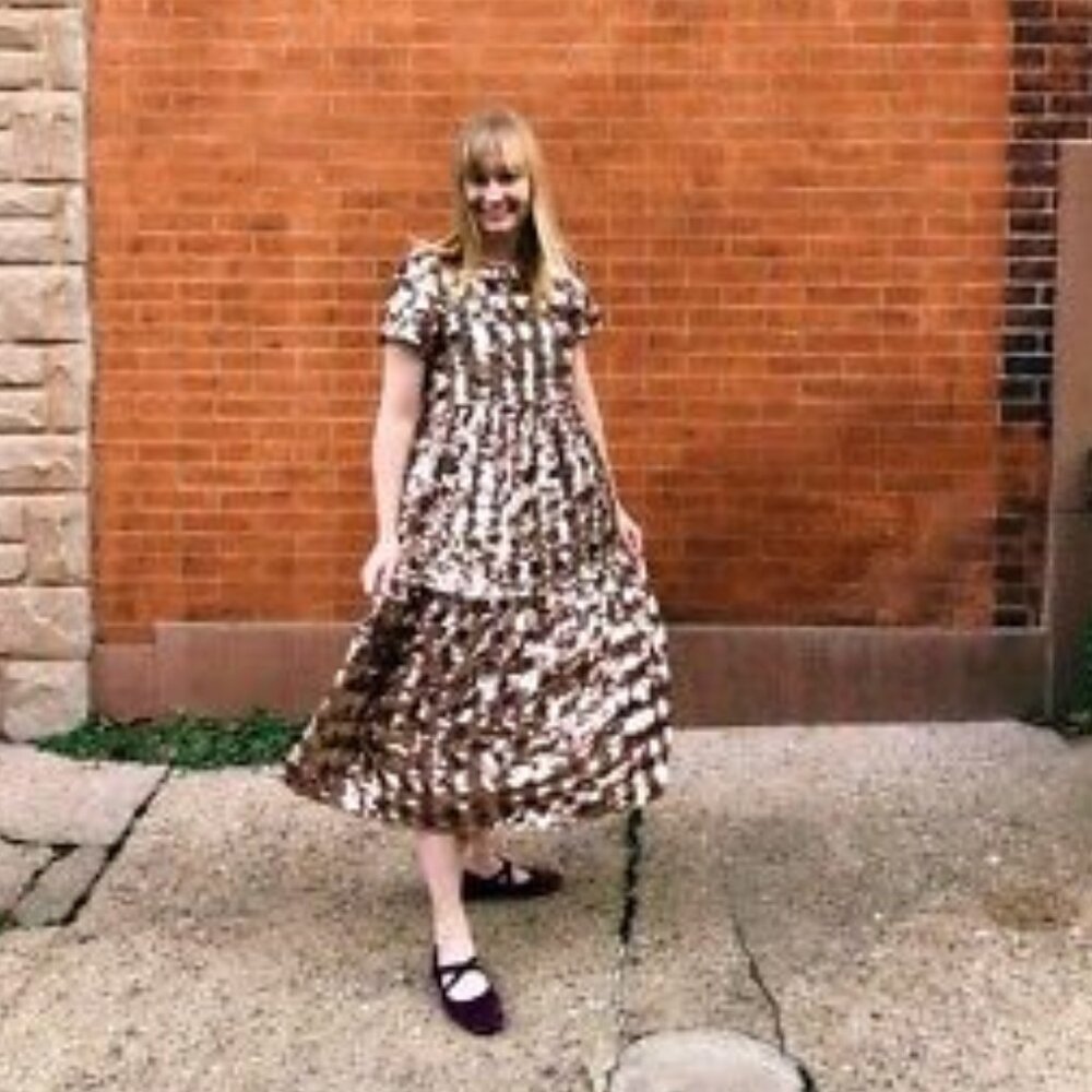 NWT ANTHROPOLOGIE Maeve Bernadette Sequined Tiered Showstopper Midi Dress M - Picture 5 of 12